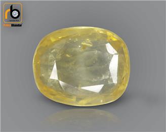 Heated & Treated Natural Certified Yellow  Sapphire Pokhraj 3.64CTS-2389